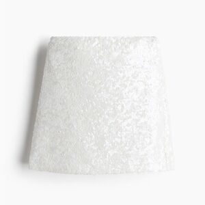 H&M White Sequin Mini Skirt